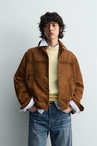 RELAXED FIT LEATHER SUEDE JACKET LIMITED EDITION