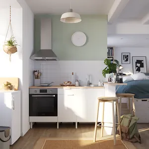 Cocina en kit Eleki blanca 3 módulos bajos L.160 x H.87 x P.58 cm