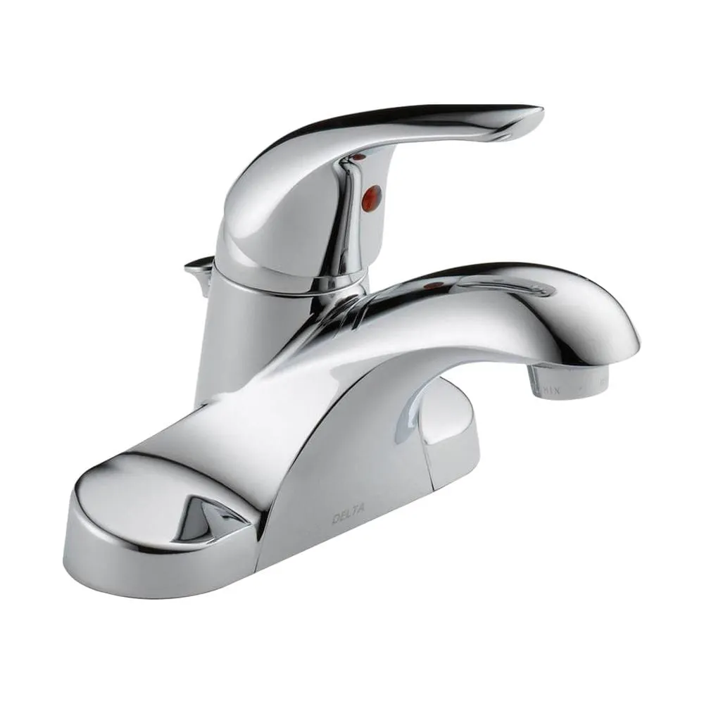 Delta Foundations 4 in. Centerset Single Handle Lever Bathroom Sink Faucet Standard Flow in Chrome