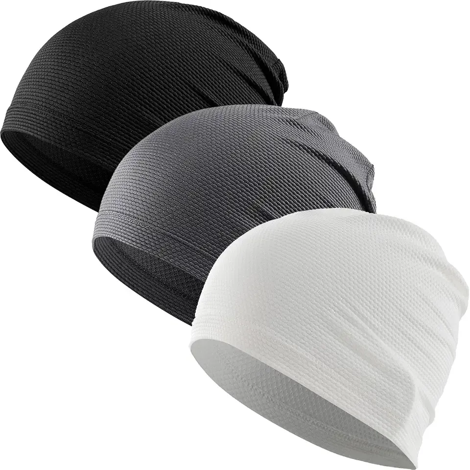 3-Pack Breathable Cooling Skull Cap for Men & Women