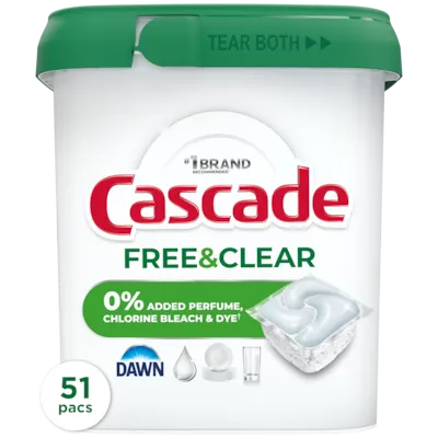 Free & Clear Dishwasher Detergent Unscented, 51ct