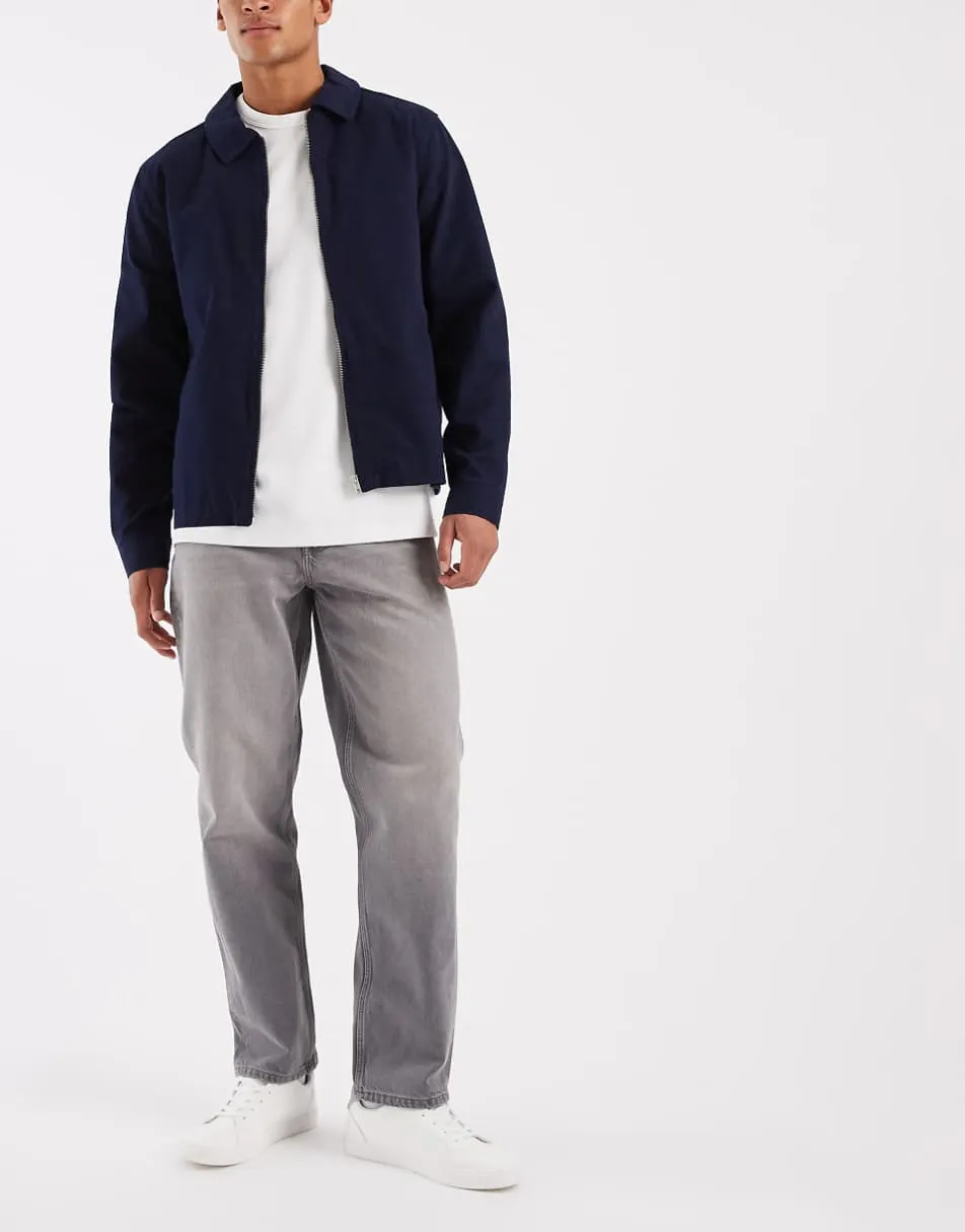 ASOS DESIGN straight jeans in vintage washed grey