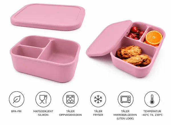 Troller Kids | Silikon Matboks | Rosa