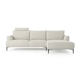 Brosa Como Motion Modular Sofa with Chaise (Seashell White, Right Chaise)
