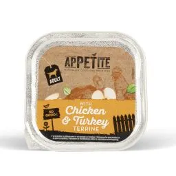 Appetite Kuipjes Terrine Met Kip en Kalkoen Hond (adult) 150g