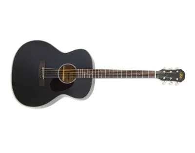 ARIA 101 SATIN BLACK OM ACOUSTIC GUITAR -SPRUCE TOP SAPELE BACK AND SIDES