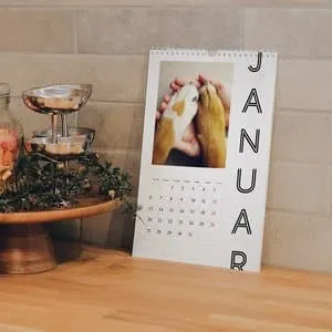 Fotokalender | A4 | Vertikal tekst