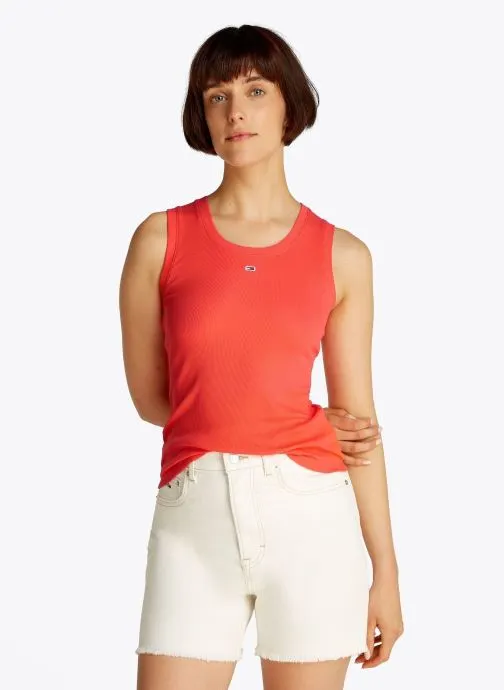 Hemdjes Tjw Essential Rib Ta DW0DW20673 dames oranje