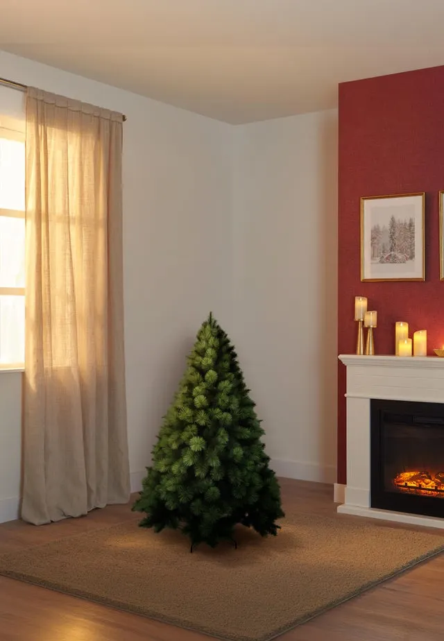 Árbol de Navidad Morry verde de 120 cm de alto