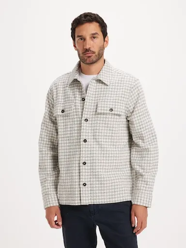 Just Jeans Texture Check Overshirt