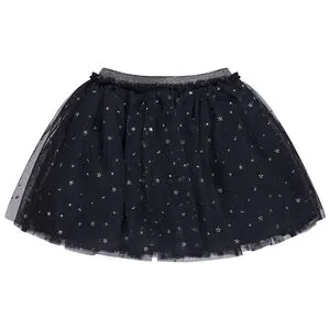 Jupe froncée en tulle imprimé argenté pour bébé fille