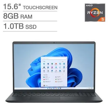 Dell Inspiron 15.6" Touchscreen Laptop - AMD Ryzen 5 7530U Processor - FHD (1920 x 1080) - Windows 11 Home