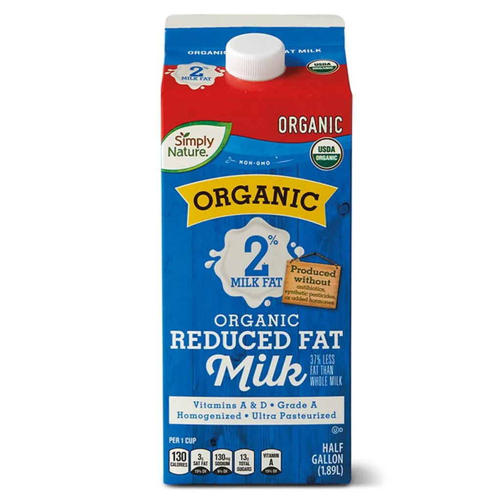 Simply Nature Organic Reduced Fat Milk