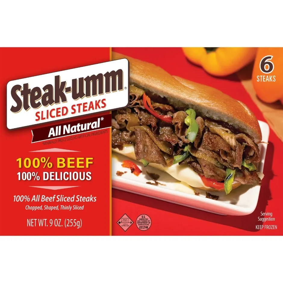 Steakumm All Natural Beef Sandwich Steaks 9 oz