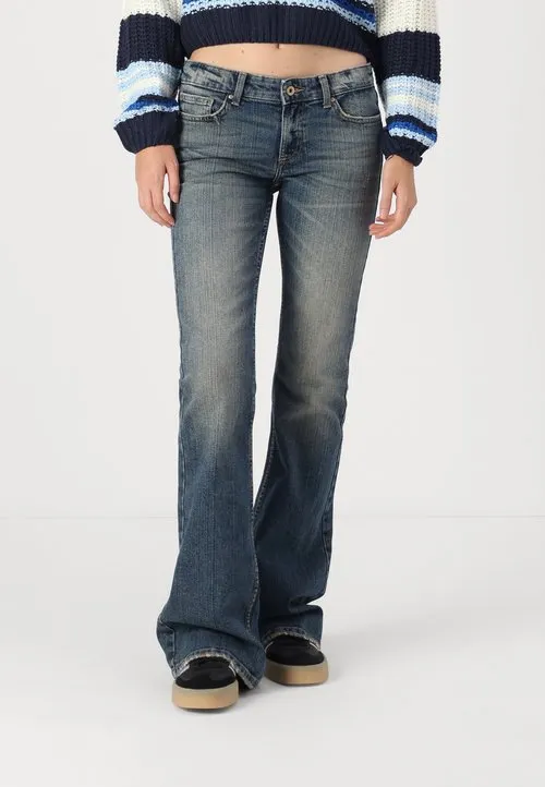 ONLBETHANY - Flared jeans - dark blue denim