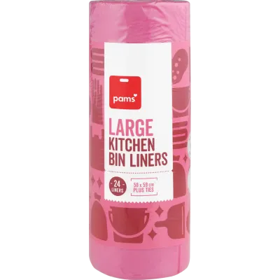 Pams Large Kitchen Bin Liners 58 x 59cm