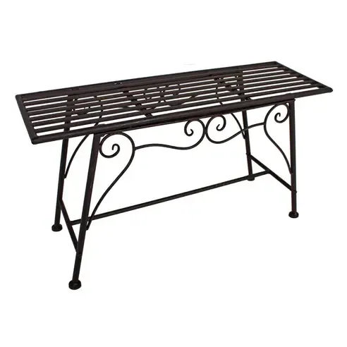 Gartenbank LORIN - Rostoptik - Stahl - 83 cm breit