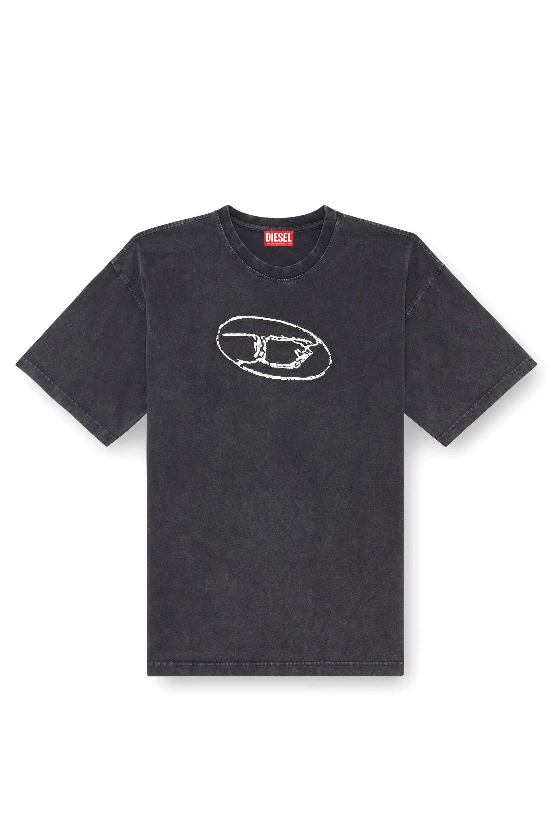 Faded T-shirt with Oval D print