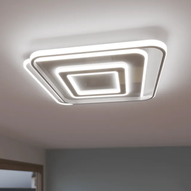 Plafoniera LED Emingo bianco IP21 cct da bianco caldo a bianco freddo con regolazione di temperatura, 13500 lumen INSPIRE