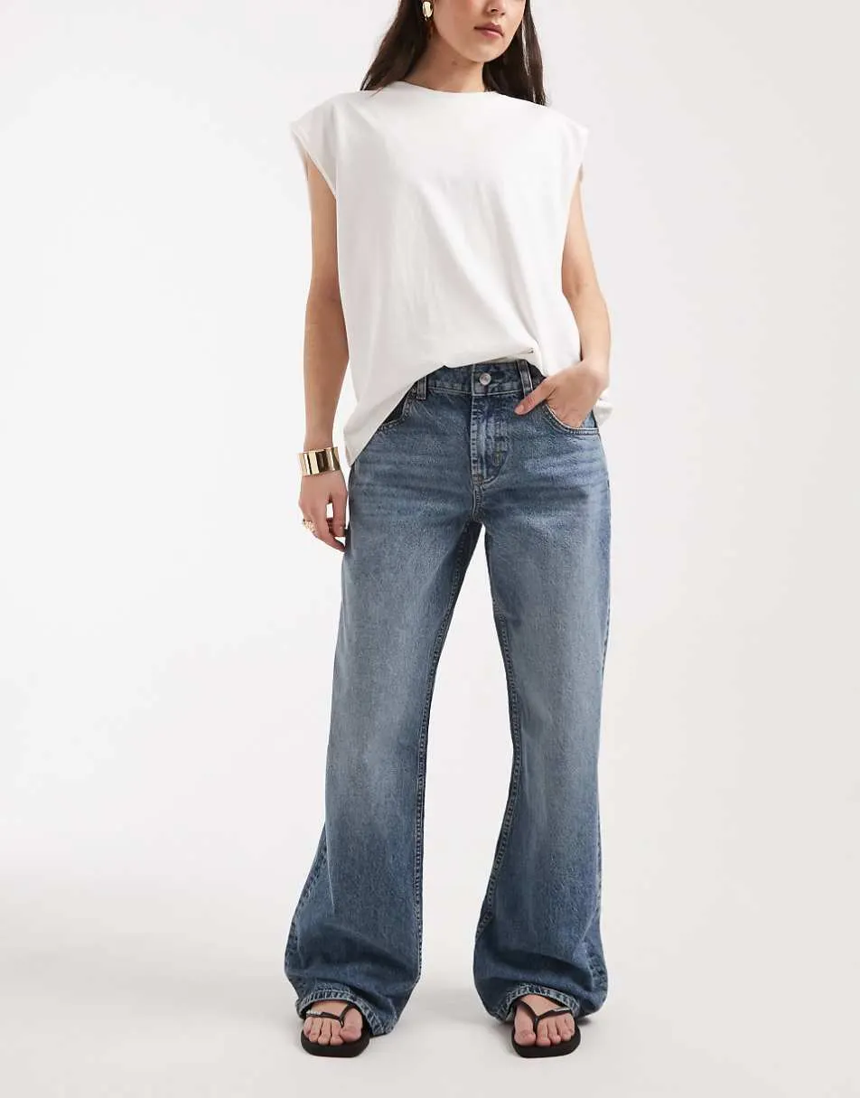 ASOS DESIGN low rise baggy jeans in vintage wash