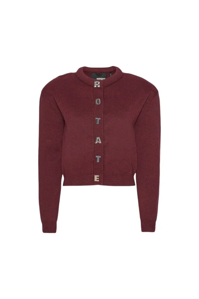 Firm Knit Cardigan - Burgunder