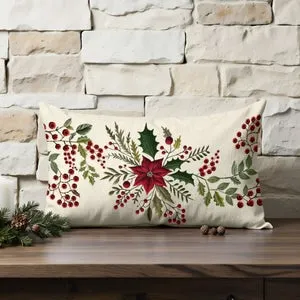 Funda de cojín 100% algodón Embroidery C 30x50 cm