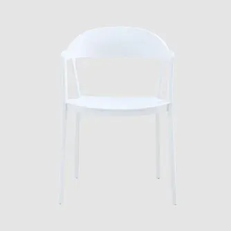 Hugo Resin Chair With Arms White