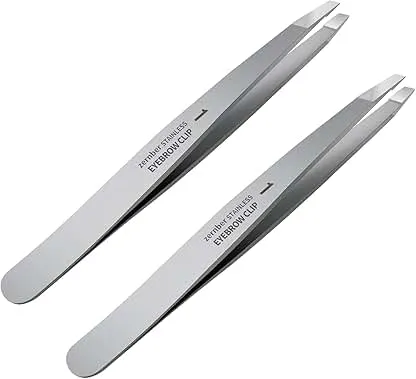 Tweezers Set - Professional Stainless Steel Slant Tweezer…