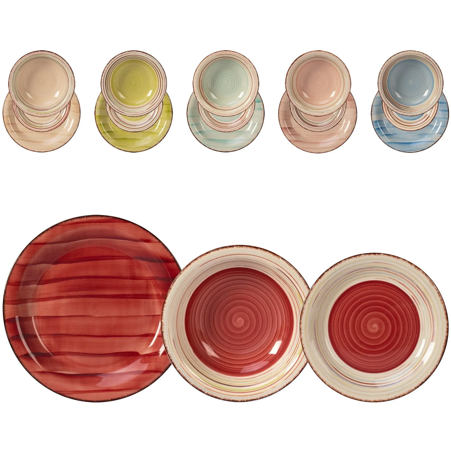 Servizio di piatti Melfi in stoneware 18 pezzi