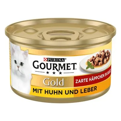 Gourmet Gold 2x 12 x 85 g / 24 x 85 g : 50 % de remise sur le 2ème paquet ! Les Noisettes : poulet, foie (2 x 12 x 85 g)
