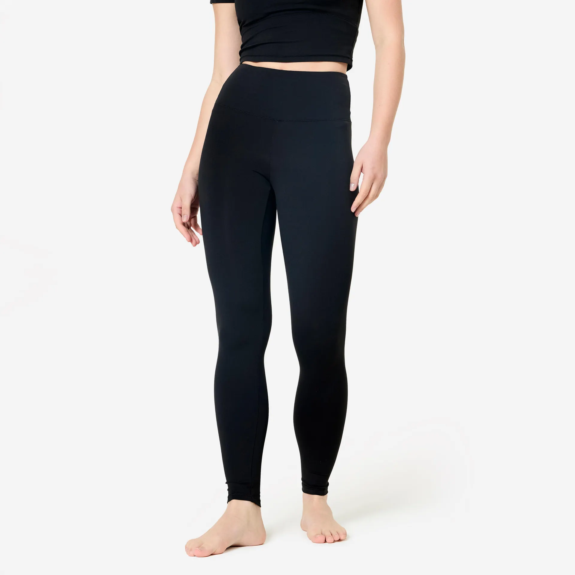 DOMYOS Legíny na jógu a pilates „Breathe“ second skin
