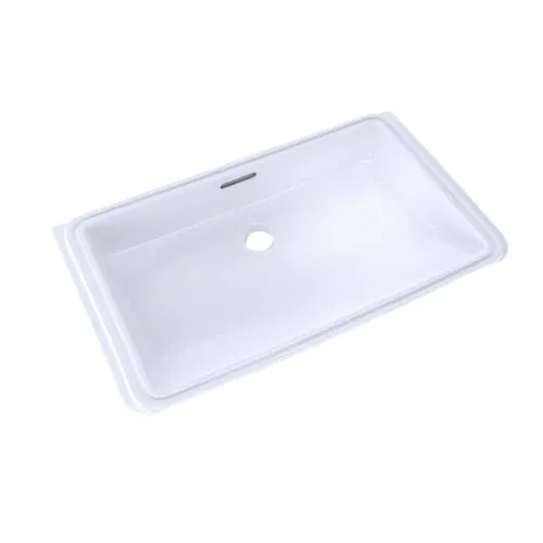 Rectangular Undermount Bathroom Sink with CeFiONtect, Cotton White