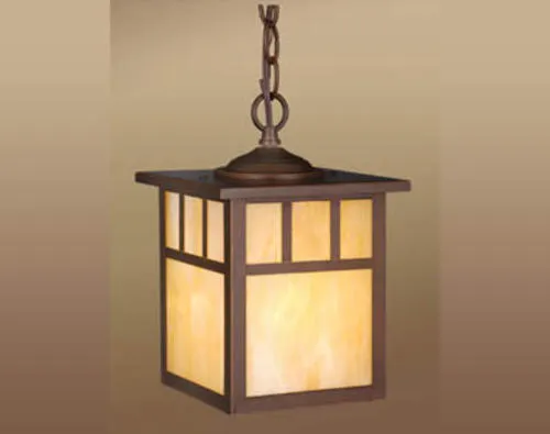 Patriot Lighting® Mission 7"W Burnished Bronze 1-Light Outdoor Pendant