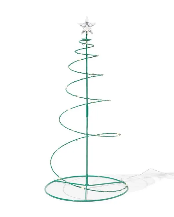 kerstboom ⌀20x40cm spiraal met 30 led lampjes