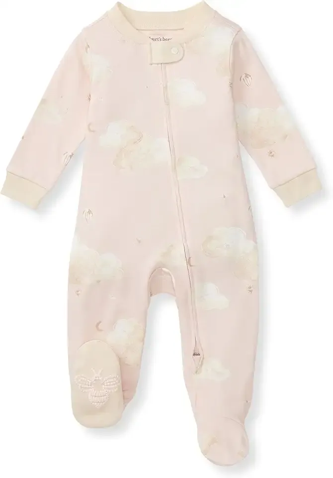 Girls' Organic Cotton Sleep and Play Footed Pajamas