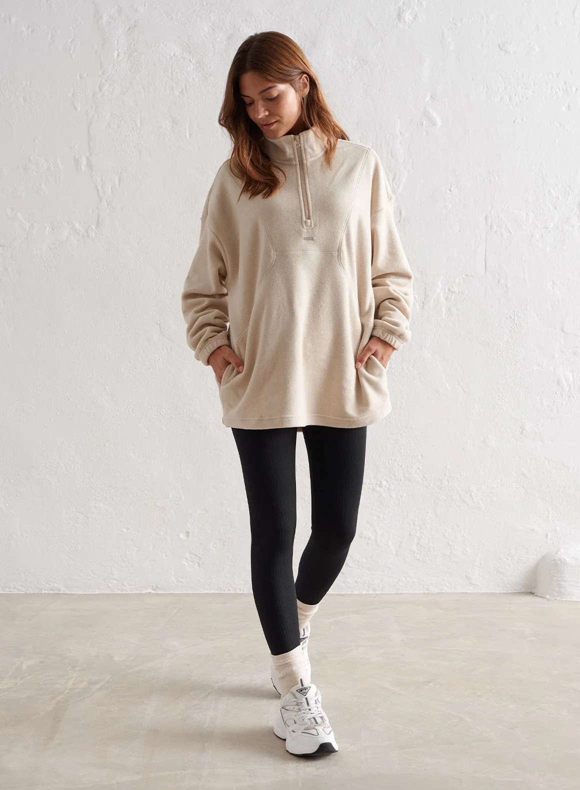 Café Au Lait Fleece Half Zip