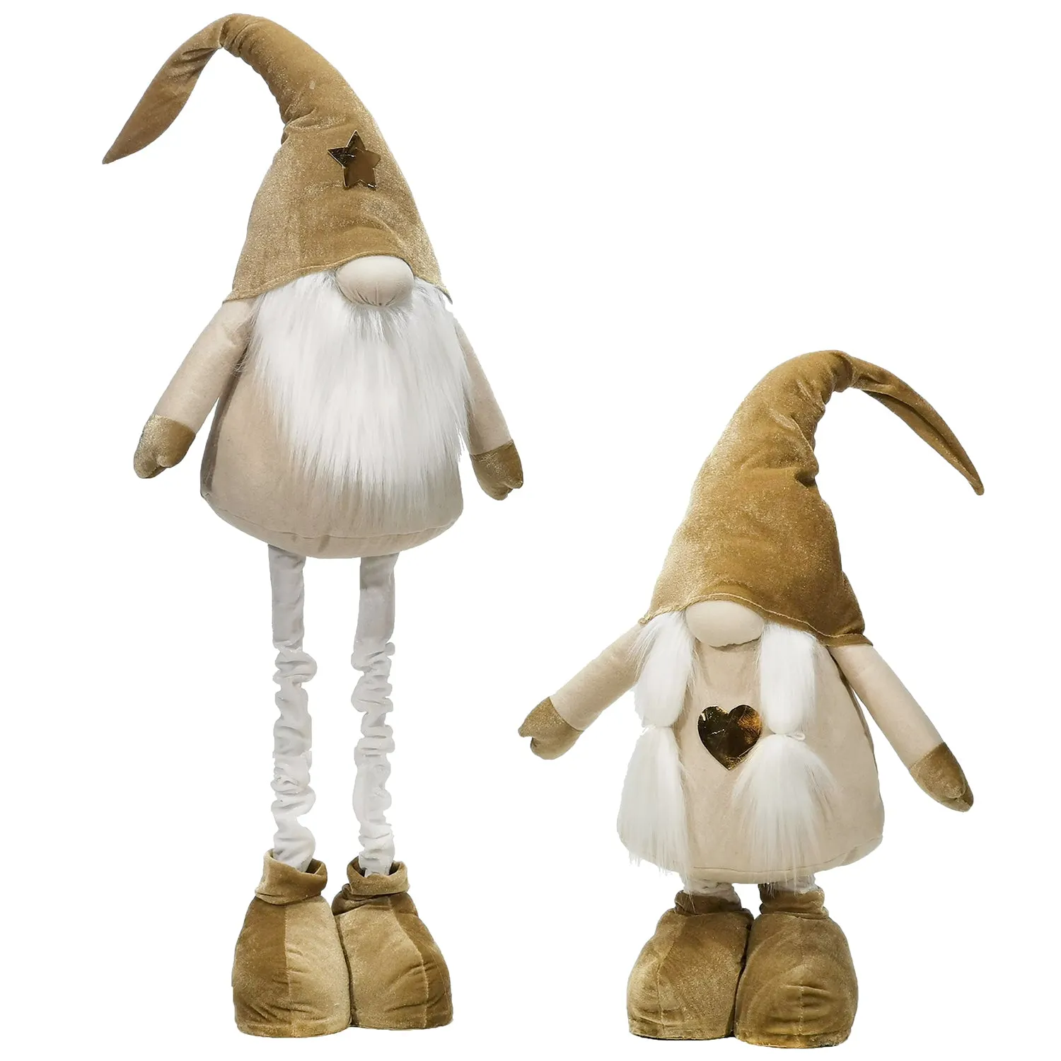 Gnomo con gambe allungabili Oro altezza max 125 cm