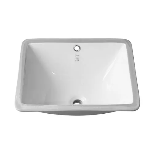 Fay 13 inch x 18 inch Undermount Porcelain Sink in Glossy White
