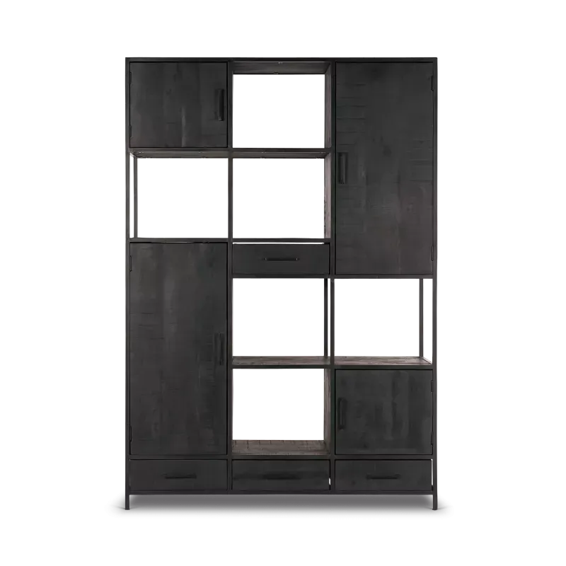 Opbergkast (breed) Apache (sale) - Mango Zwart (OP=OP)