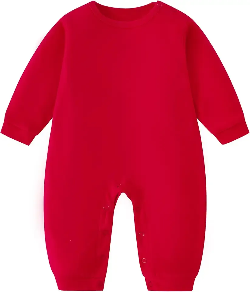 Unisex Baby Romper Long Sleeve Jumpsuit Cotton Outfit Bodysuit 0-24M
