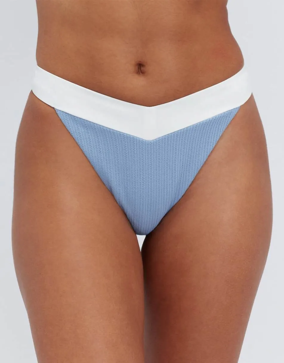 Boux Avenue Rivoli tanga brazilian bikini bottoms summer chic swimwear in blue mix