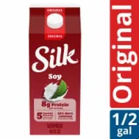 Silk Dairy Free Original Soy Milk Half Gallon