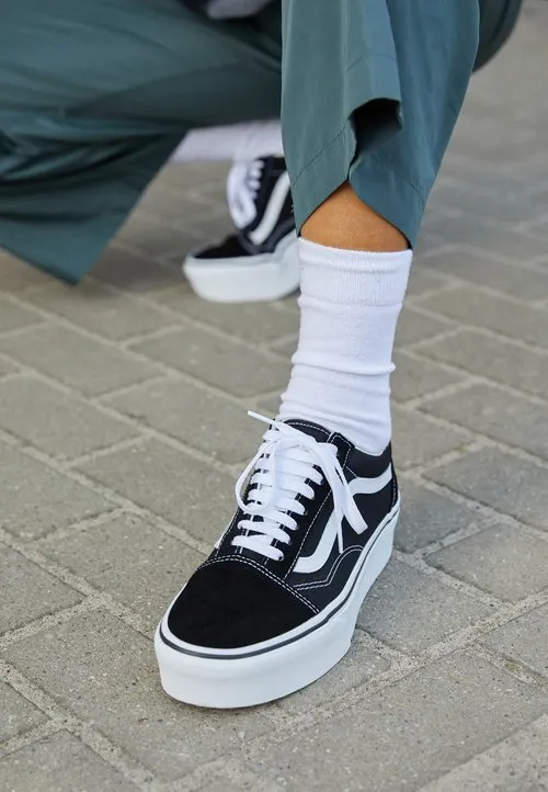 UA OLD SKOOL STACKFORM - Joggesko - black/true white