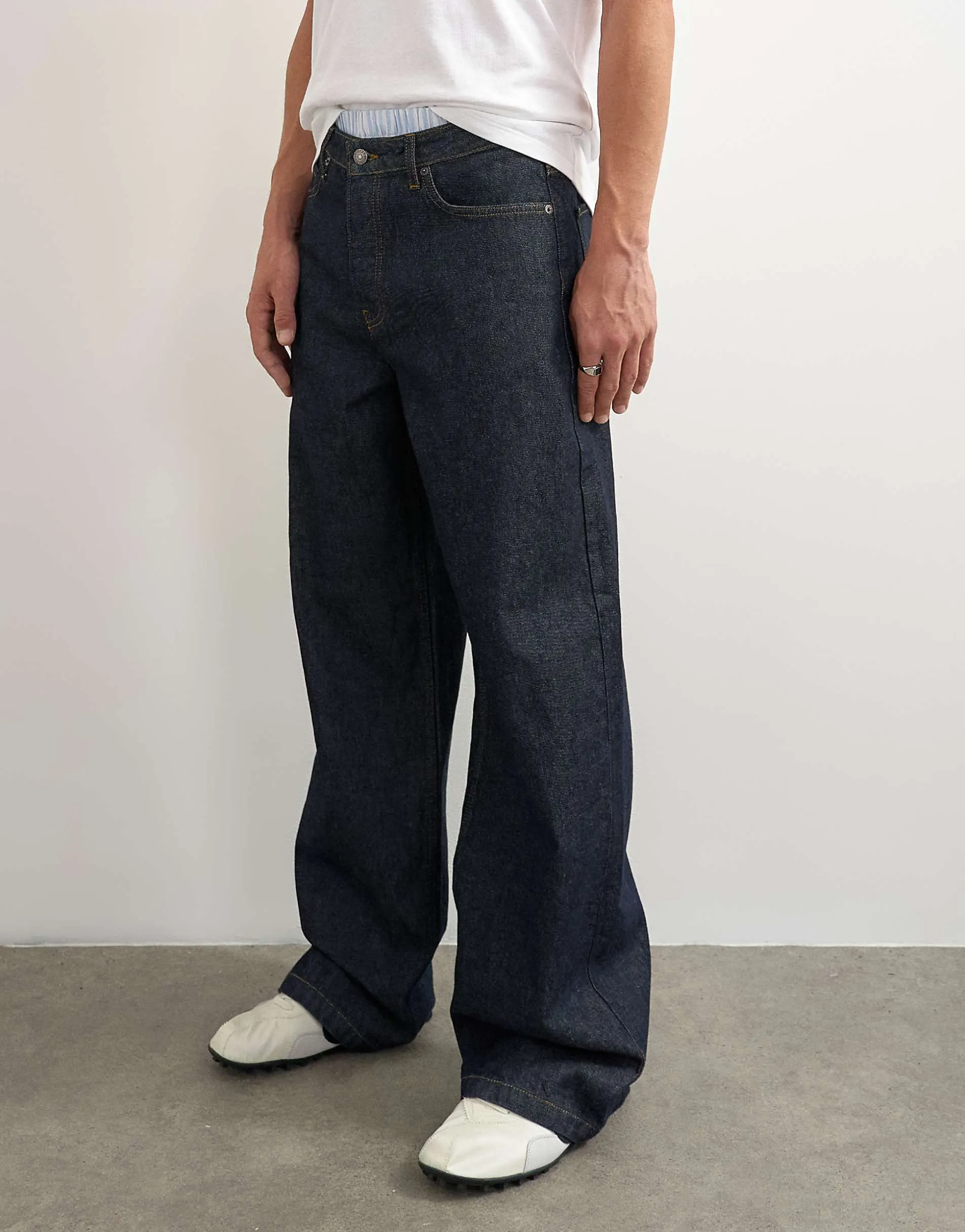Topman rigid baggy fit jean in raw