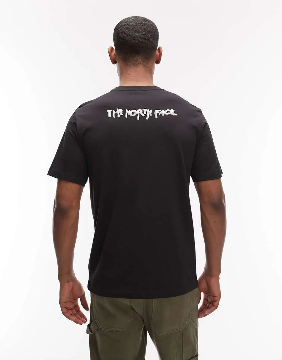 The North Face Liquid logo back print t-shirt in black