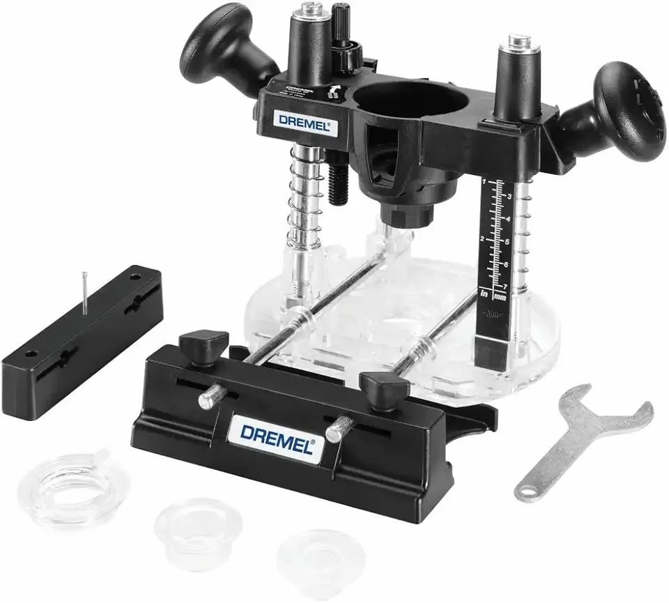 Dremel 335-01 Rotary Tool Plunge Router Attachment, Light-Duty Routing Projects, Perfect for Woodworking & Inlay Work