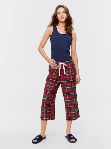 Tartan 100% Cotton 3/4 Pj Bottom