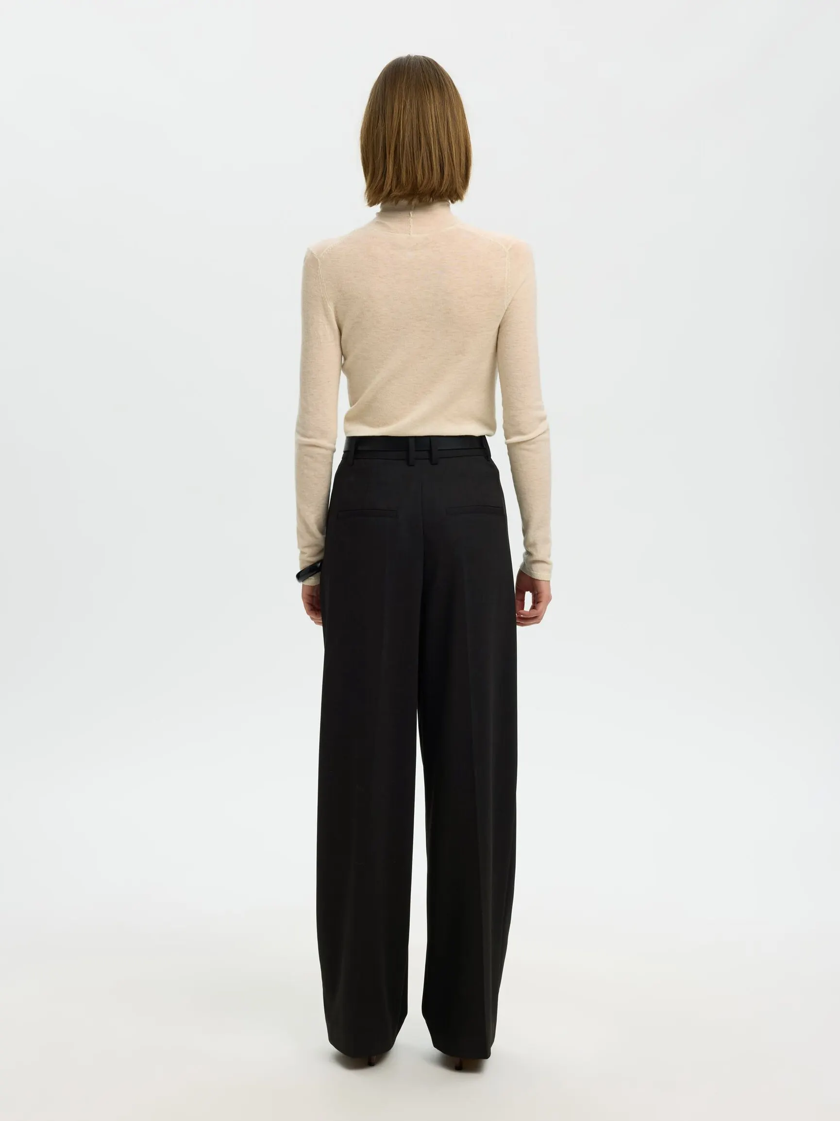 HIGH WAISTED BUKSER MED VIDE BEN