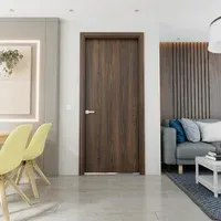 Puerta Melamina Nogal 65x235cm Interdoors