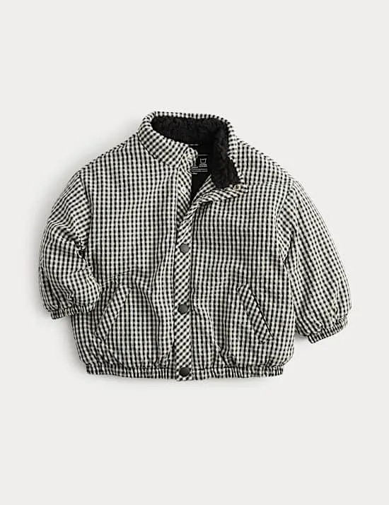 Gingham Midweight Padded Coat (0-5 Yrs)